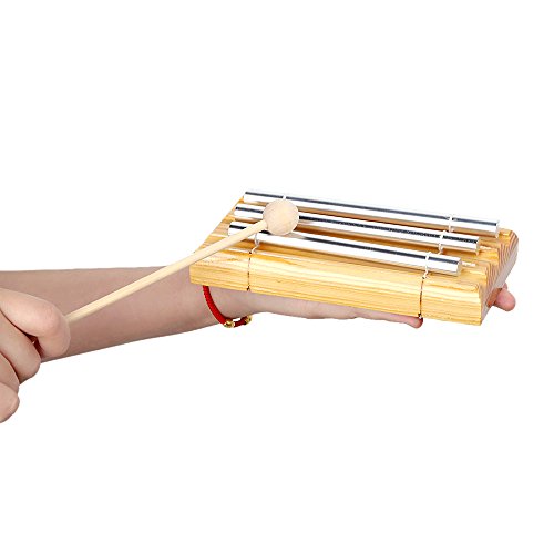 Energie-Glocke mit Holzsockel, Metallrohr, mit Schlägel, für Klassenzimmermanagement und Musikgeschenk für Kinder von Generisch
