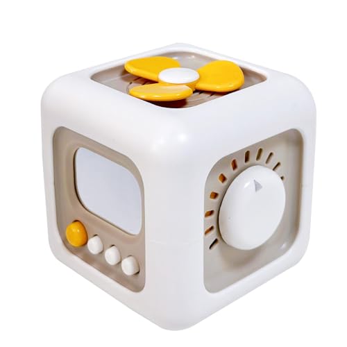 Engagierter Würfel – Fidget Sensory Cube mit Schalter | Tragbare stoßfeste Würfel für Kinder | Spielzeug für Reisen und Lernen | Spielzeug von Generisch