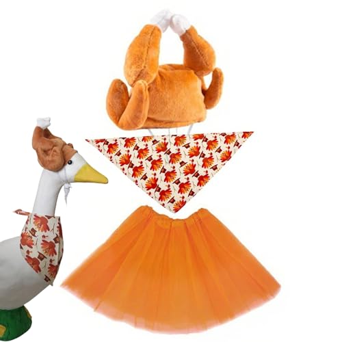 -Enten-Outfits, Garten-Gänse-Kostüm, Polyester-Tutu-Lätzchen-Set, dekorative -Kopfbedeckung, Outdoor-Party-Rasen- , passend für 58 cm hoch und 21 cm breit, 1 Set -Enten-Outfits, Garten-Gänse-Kostüm, Polyester-Tutu-Lätzchen-Set, dekorative -Kopfbedeckung, Outdoor-Party-Rasen- , passend für 58 cm hoch und 21 cm breit, 1 Set von Generisch