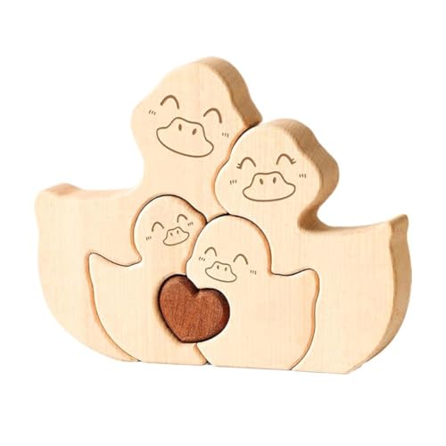 Entenfamilie Puzzle aus Holz, Blanko-Familien-Skulptur, DIY Entenfamilien mit Herzblock-Set, ideale Hauseinweihungsgeschenke für Muttertag, Vatertag, Geburtstag, Jahrestag Entenfamilie Puzzle aus Holz, Blanko-Familien-Skulptur, DIY Entenfamilien mit Herzblock-Set, ideale Hauseinweihungsgeschenke für Muttertag, Vatertag, Geburtstag, Jahrestag von Generisch