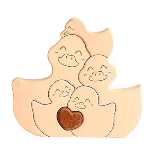 Entenfamilie Puzzle aus Holz, Blanko-Familien-Skulptur, DIY Entenfamilien mit Herzblock-Set, ideale Hauseinweihungsgeschenke für Muttertag, Vatertag, Geburtstag, Jahrestag Entenfamilie Puzzle aus Holz, Blanko-Familien-Skulptur, DIY Entenfamilien mit Herzblock-Set, ideale Hauseinweihungsgeschenke für Muttertag, Vatertag, Geburtstag, Jahrestag von Generisch