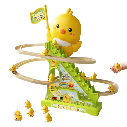 Entenkletterspielzeug - Entenkletschenspielzeug, Enten Kletterstufen Racer Track Toy | LED Blinking Lights Musik Frühes Lernen Spiel Für Kiinder Kinder Im Vorschulalter Kinder Mädchen Entenkletterspielzeug - Entenkletschenspielzeug, Enten Kletterstufen Racer Track Toy | LED Blinking Lights Musik Frühes Lernen Spiel Für Kiinder Kinder Im Vorschulalter Kinder Mädchen von Generisch
