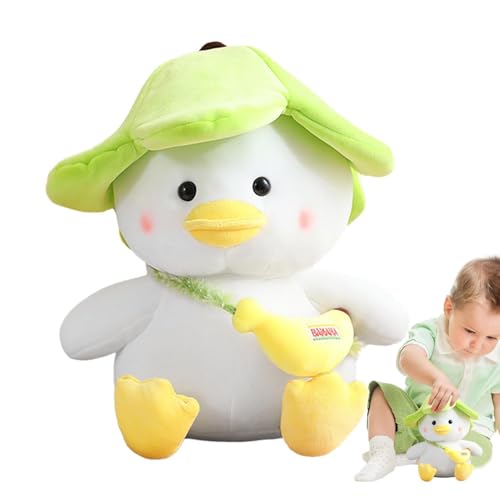 Entenplüsch, süße Entenplüsch - Weiße Puppen -Cartoon Banana Entenplüschspielzeug | 25 cm/9,8 Zoll niedliche Stoffpuppe, lustige Plüschpuppen -Home -Dekoration für Bett, Sofa, Stuhl Entenplüsch, süße Entenplüsch - Weiße Puppen -Cartoon Banana Entenplüschspielzeug | 25 cm/9,8 Zoll niedliche Stoffpuppe, lustige Plüschpuppen -Home -Dekoration für Bett, Sofa, Stuhl von Generisch