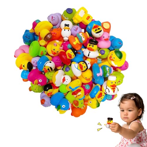 Entenspielzeug - Gummi , 50 kleine für Babys Dusche | Mini Gummi Ente, Babys Badezimmerspielzeug mit Duschmaschentasche, Geburtstagsfeierspiel Entenspielzeug - Gummi , 50 kleine für Babys Dusche | Mini Gummi Ente, Babys Badezimmerspielzeug mit Duschmaschentasche, Geburtstagsfeierspiel von Generisch