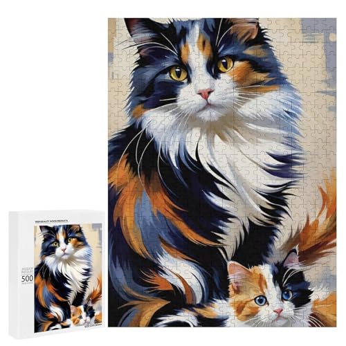 Entzückende Katzen am Fenster 500 Teile Tier Classic Holzpuzzle für Erwachsene Entzückende Katzen am Fenster 500 Teile Tier Classic Holzpuzzle für Erwachsene von Generisch