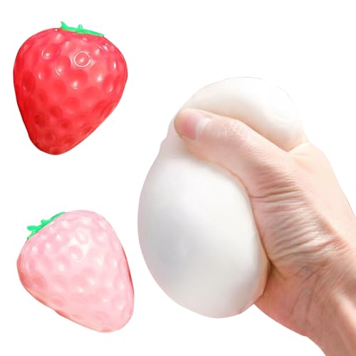 Erdbeer-Stressball - Farbwechsel-Quetschspielzeug für Kinder & Erwachsene, weicher Needoh-Ball zur Angstlinderung, sensorisches Spielzeug für Konzentration und Entspannung Erdbeer-Stressball - Farbwechsel-Quetschspielzeug für Kinder & Erwachsene, weicher Needoh-Ball zur Angstlinderung, sensorisches Spielzeug für Konzentration und Entspannung von Generisch