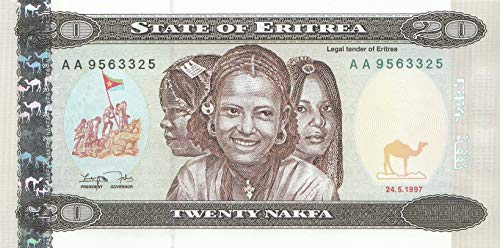 Eritrea Pick-Nr: 4 bankfrisch (I) 1997 20 Nakfa (Banknoten für Sammler) von Generisch