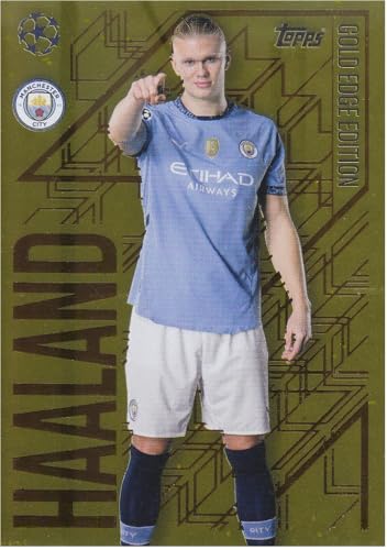 Erling Haaland Stürmer Man City Gold Edge Edition Topps CL 2024-25 Fußball Sammelkarte GE 2 Erling Haaland Stürmer Man City Gold Edge Edition Topps CL 2024-25 Fußball Sammelkarte GE 2 von Generisch
