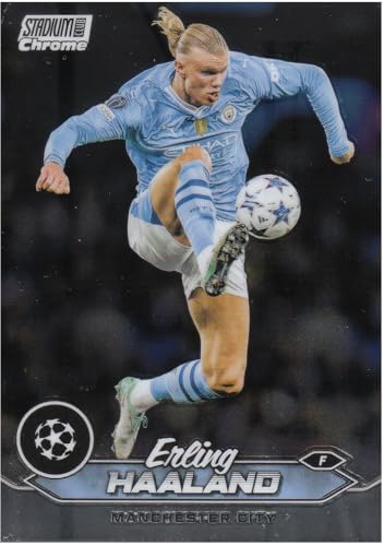 Erling Haaland Stürmer Man City Topps Stadium Club Chrome Fußball Sammelkarte 70 von Generisch