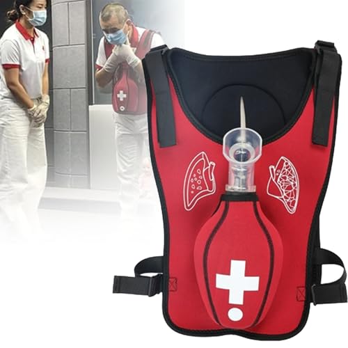 Erstickungsrettungstrainingsweste für Erwachsene, sichere Rückenblas-Übungsweste für Erste-Hilfe- und Notfall-Reaktionstraining (rot) von Generisch