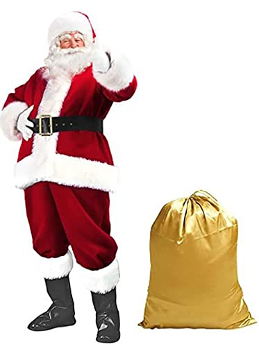 Erwachsene Weihnachtsmann Kostüm Set für Weihnachten Cosplay Festliche Party Komplettes Outfit mit Zubehör Erwachsene Weihnachtsmann Kostüm Set für Weihnachten Cosplay Festliche Party Komplettes Outfit mit Zubehör von Generisch