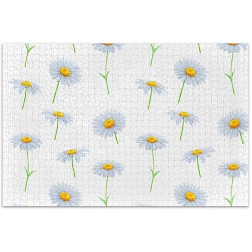 Erwachsenen-Puzzle, lustiges Puzzle-Spiel, Geschenke, Gänseblümchen, weiße Blütenblätter, florales Puzzle, Tier-Blumenkunst, 500 Teile von Generisch