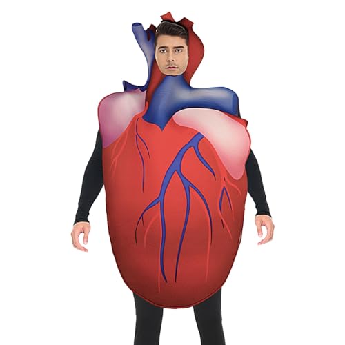 Erwachsenenkostüm Herz Cosplay Realistische Herz Anatomie Kostüm Menschliches Herz Dress Up Cosplay Kostüme von Generisch