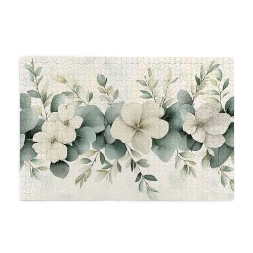 Eukalyptusblumen, Frühling und Sommer, 1000 Teile Puzzles für Erwachsene, Holzpuzzles für Erwachsene, Geschenke, Heimdekoration Eukalyptusblumen, Frühling und Sommer, 1000 Teile Puzzles für Erwachsene, Holzpuzzles für Erwachsene, Geschenke, Heimdekoration von Generisch