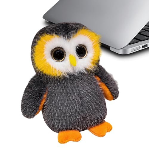 Eulen-Handpuppe, gefülltes Eulenplüschtier | Niedliches Plüschtier mit großen Augen | Bequeme Eulen-Dekorationen, kleine Plüschtiere für verschiedene Festivals und ce von Generisch
