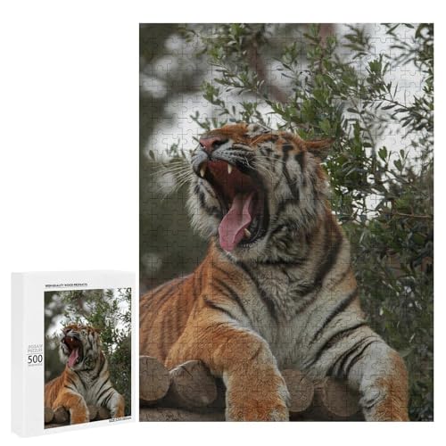 Exotic Tiger 500 Teile Set Holzpuzzle - Poliertes Holz, Perfektes Kunstdisplay für Senioren Exotic Tiger 500 Teile Set Holzpuzzle - Poliertes Holz, Perfektes Kunstdisplay für Senioren von Generisch