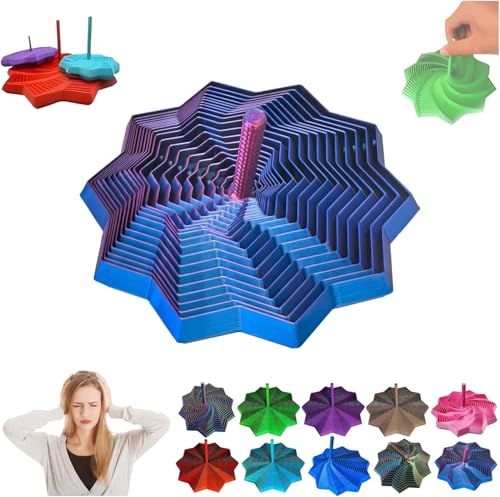 Expand Sensory Frustration Star, Fractal Fidget Hexagon - 3D-Sternförmiges Zappelspielzeug Zum Stressabbau, Anti-Stress-Sensory Cubes Für Kinder Und Erwachsene (Laserlila, S) von Generisch