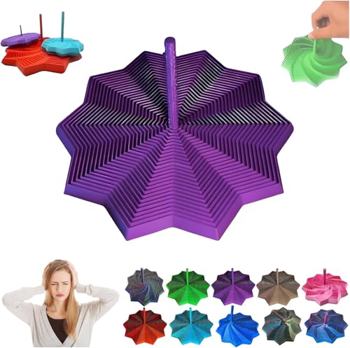 Expand Sensory Frustration Star, Fractal Fidget Hexagon - 3D-Sternförmiges Zappelspielzeug Zum Stressabbau, Anti-Stress-Sensory Cubes Für Kinder Und Erwachsene (Lila, S) von Generisch