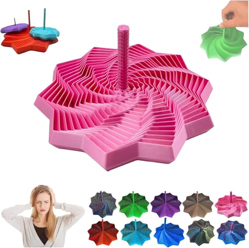 Expand Sensory Frustration Star, Fractal Fidget Hexagon - 3D-Sternförmiges Zappelspielzeug Zum Stressabbau, Anti-Stress-Sensory Cubes Für Kinder Und Erwachsene (Rosa, S) von Generisch
