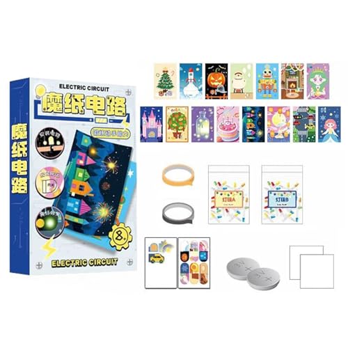 Experimentiersets Für Kinder - Elektronik Baukasten für Einsteiger mit Stromkreis-Grundlagen - Leuchtende Grußkarten zum Basteln und Lernen als pädagogisches Spielzeug für Schule, Unterricht und Zuhau Experimentiersets Für Kinder - Elektronik Baukasten für Einsteiger mit Stromkreis-Grundlagen - Leuchtende Grußkarten zum Basteln und Lernen als pädagogisches Spielzeug für Schule, Unterricht und Zuhau von Generisch