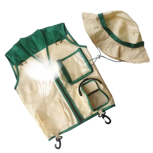 Explorer-Weste für Kinder – Spielkostüm für Kinder, kreative Weste und , Entdecker-Ausrüstung für Camping, Wandern, , Dschungel, Picknick, Klassenzimmer, Safari, Garten, Zoo-Abenteuer Explorer-Weste für Kinder – Spielkostüm für Kinder, kreative Weste und , Entdecker-Ausrüstung für Camping, Wandern, , Dschungel, Picknick, Klassenzimmer, Safari, Garten, Zoo-Abenteuer von Generisch