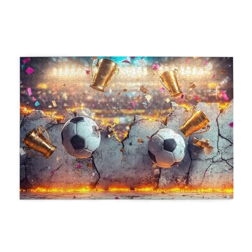Explosiver Fußball 1000 Teile Puzzle für Erwachsene Holzpuzzles für Erwachsene Geschenke Wohnkultur Explosiver Fußball 1000 Teile Puzzle für Erwachsene Holzpuzzles für Erwachsene Geschenke Wohnkultur von Generisch