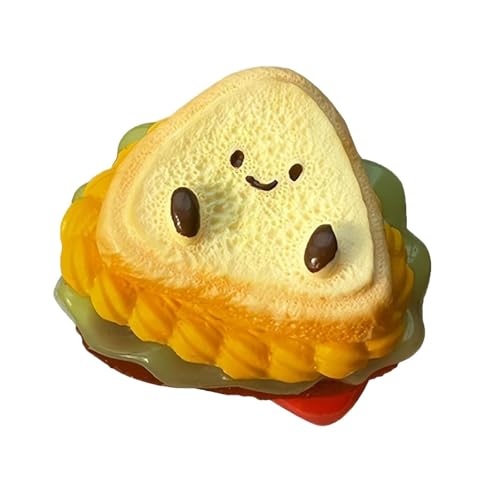Extra Dicker Sandwich-Toast Squishy Spielzeug mit Geschichtetem Burger-Design – Wasserempfindliches Stressabbau Kneten für Erwachsene & Kinder, Anti-Stress Squeeze Toy mit Realistischem Textur von Generisch