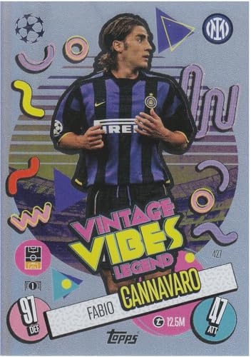 Fabio Cannavaro t12.5M Milano Vintage Vibes Legend Topps Fußball Sammelkarte 427 von Generisch