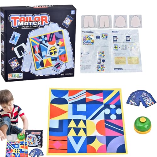 Fabric Tailor Master-Spiel, Passende Spielkarten, Kleidungs-Matching-Spiel Zum Aufbau Von Fähigkeiten, Kreative Pädagogische Karten Zum Aufbau Von Fähigkeiten Mit Einer Glocke Für Familienabend Fabric Tailor Master-Spiel, Passende Spielkarten, Kleidungs-Matching-Spiel Zum Aufbau Von Fähigkeiten, Kreative Pädagogische Karten Zum Aufbau Von Fähigkeiten Mit Einer Glocke Für Familienabend von Generisch