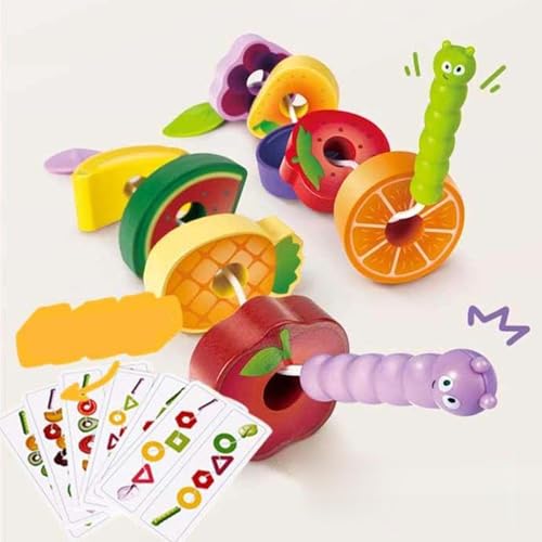 Fädelspiel Für Und Gemüse, Lernspielzeug Zum Auffädeln Von Perlen, Fädelspiel Lernspiel Spielzeug Perlen Fädeln Vorschulspiele, Montes-Sori Spielzeug Ab 3 Jahre Fädelspiel Für Und Gemüse, Lernspielzeug Zum Auffädeln Von Perlen, Fädelspiel Lernspiel Spielzeug Perlen Fädeln Vorschulspiele, Montes-Sori Spielzeug Ab 3 Jahre von Generisch