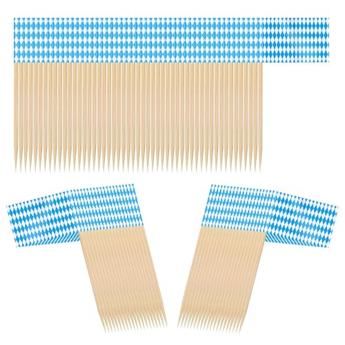 Fähnchen Zahnstocher | Oktoberfest Cupcake Toppings | 100 Essdekoration Stäbchen Für Küche Tischdekoration Garten Schinkenplatten Vorspeisen Cocktail Oktoberfest Fähnchen Zahnstocher | Oktoberfest Cupcake Toppings | 100 Essdekoration Stäbchen Für Küche Tischdekoration Garten Schinkenplatten Vorspeisen Cocktail Oktoberfest von Generisch