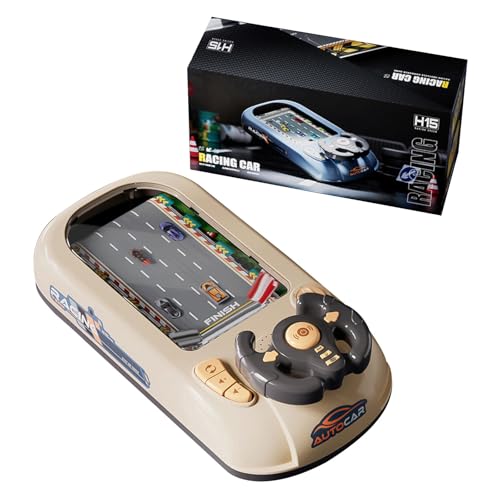 Fahrsimulator, R ENN-Abenteuerauto, Simulations-Lenkauto-Spielzeug, Spielzeug mit Musik und Fahrzeug-Soundeffekten, Fahrspiele für 3 Jahren Kleinkindspielzeug Auto (White, One Size) von Generisch