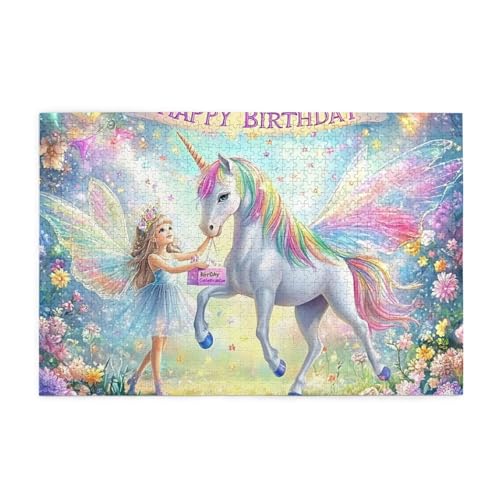 Fairy Princess Unicorn 1000 Teile Puzzle für Erwachsene Holzpuzzles für Erwachsene Geschenke Wohnkultur Fairy Princess Unicorn 1000 Teile Puzzle für Erwachsene Holzpuzzles für Erwachsene Geschenke Wohnkultur von Generisch