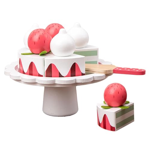 Fake Cake Toy Set, tat Play Food Set - Realistischer Küchentee Desserts Erdbeercreme Kuchen - Holzfutterspiel, Bäckereispielset, Holzfutter Requisiten für Mädchen Fake Cake Toy Set, tat Play Food Set - Realistischer Küchentee Desserts Erdbeercreme Kuchen - Holzfutterspiel, Bäckereispielset, Holzfutter Requisiten für Mädchen von Generisch