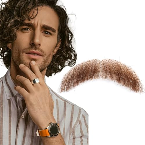 Falscher Schnurrbart zum Aufkleben auf mexikanischen falschen Schnurrbärten, Echthaar, Schnurrbart, realistischer künstlicher Ziegenbart, unsichtbar, für Halloween, Cosplay, Kostüm, Party, Fasching Falscher Schnurrbart zum Aufkleben auf mexikanischen falschen Schnurrbärten, Echthaar, Schnurrbart, realistischer künstlicher Ziegenbart, unsichtbar, für Halloween, Cosplay, Kostüm, Party, Fasching von Generisch