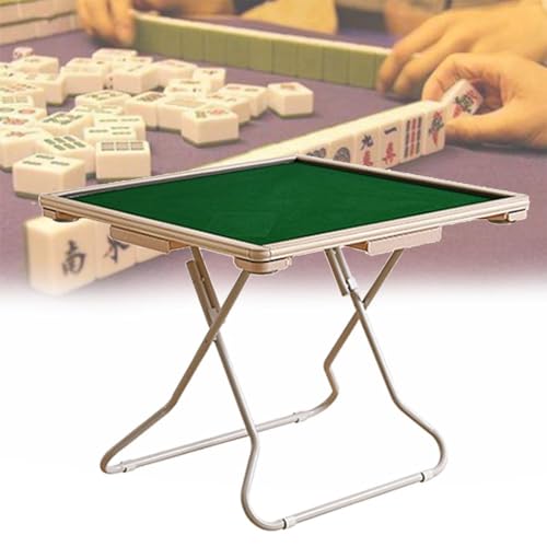 Faltbarer Kartenspieltisch mit PVC-Desktop, 4 Getränkehaltern und Chip-Tabletts, tragbarer Pokertisch für Mahjong, Poker, Domino Faltbarer Kartenspieltisch mit PVC-Desktop, 4 Getränkehaltern und Chip-Tabletts, tragbarer Pokertisch für Mahjong, Poker, Domino von Generisch