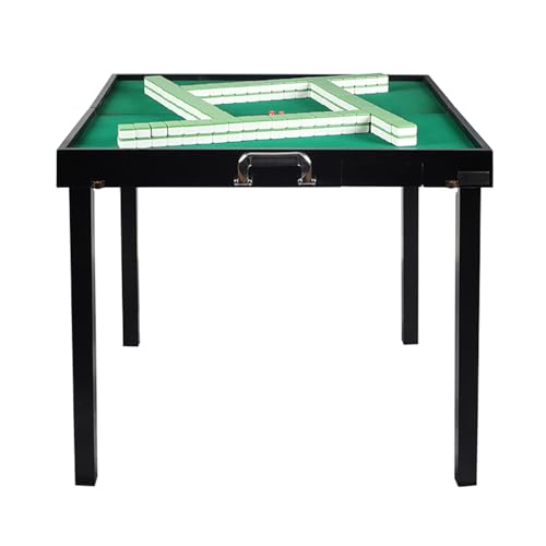 Faltbarer Mahjong-Tisch – quadratischer Holztisch mit Schubladen & gefilzter grüner Platte für Poker, Karten und Brettspiele – vielseitige Gaming-Lösung für jedes Alter Faltbarer Mahjong-Tisch – quadratischer Holztisch mit Schubladen & gefilzter grüner Platte für Poker, Karten und Brettspiele – vielseitige Gaming-Lösung für jedes Alter von Generisch