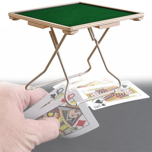 Faltbarer Spieltisch für 4 Spieler, mit grünem Filz und Getränkehaltern, tragbar für Mahjong, Dominosteine, Poker und Brettspiele Faltbarer Spieltisch für 4 Spieler, mit grünem Filz und Getränkehaltern, tragbar für Mahjong, Dominosteine, Poker und Brettspiele von Generisch
