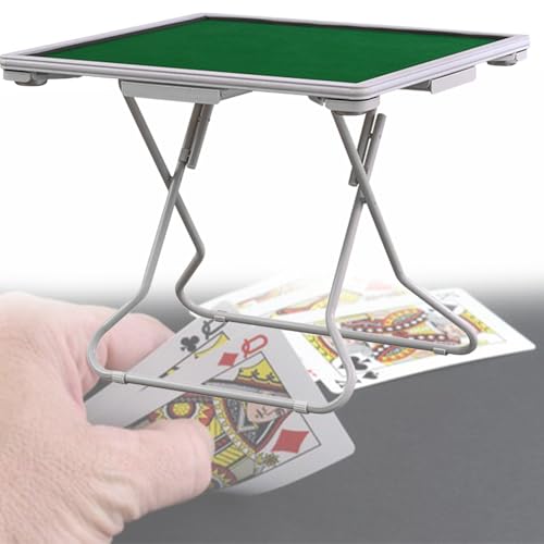 Faltbarer Spieltisch für 4 Spieler, mit grünem Filz und Getränkehaltern, tragbar für Mahjong, Dominosteine, Poker und Brettspiele Faltbarer Spieltisch für 4 Spieler, mit grünem Filz und Getränkehaltern, tragbar für Mahjong, Dominosteine, Poker und Brettspiele von Generisch