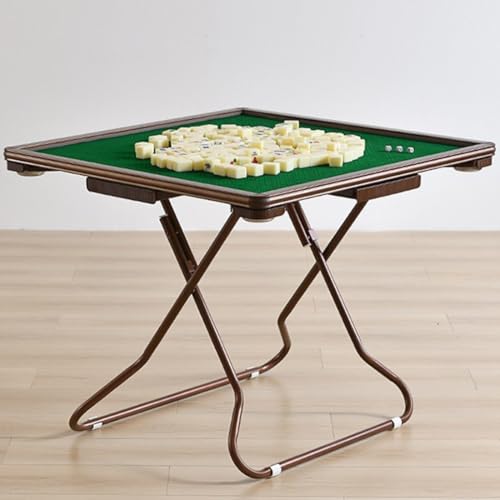 Faltbarer quadratischer Kartenspieltisch, Mahjong-Tisch für 4 Spieler mit Getränkehaltern & Chip-Tabletts, multifunktional für Poker-Dominospiele für Erwachsene Faltbarer quadratischer Kartenspieltisch, Mahjong-Tisch für 4 Spieler mit Getränkehaltern & Chip-Tabletts, multifunktional für Poker-Dominospiele für Erwachsene von Generisch