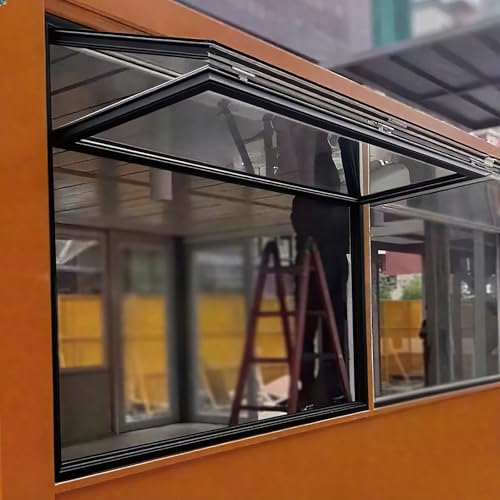 Faltbares Schiebefenster für Lebensmittelwagen, verstärktes Glas, vertikales Spielhaus für Kinder, Kuchen-Servierstation (102 x 91 cm), perfekt für Veranstaltungen und den Außenbereich von Generisch