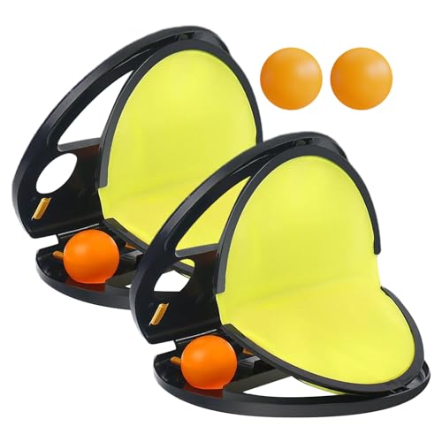 Fang Ballset - 2 Pack 100% Child Safe Hot Shots Deluxe Catch Ball Set | Fertigkeitsaufbau und Spielzeug für Kinder fangen | Bach Games for Kids Family von Generisch