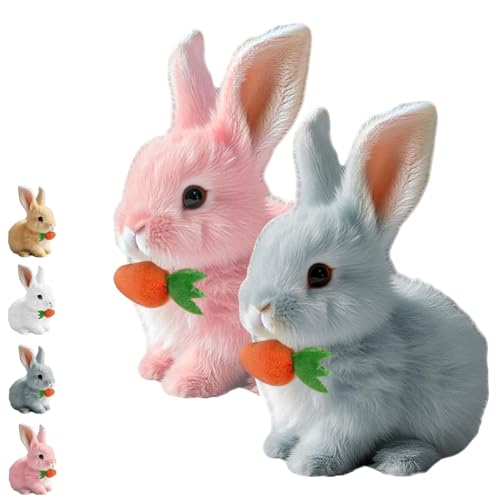 Fanyil Bunny Pal, Bunny Mein Realistisches Kaninchen, Bouncing Rabbit, Interactive Rabbit Robot as Toy (Pink+Gray) von Generisch