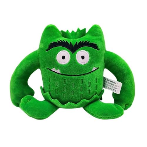 Farbenmonster Plushie, Bunte Monster Plüschtier für eine fröhliche und unbeschwerte Stimmung, Halloween oder Birthday Decorations Monster Kuscheltier Geschenke für Jungen oder Mädchen (Grün) von Generisch