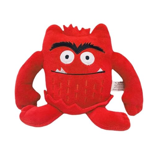 Farbenmonster Plushie, Bunte Monster Plüschtier für eine fröhliche und unbeschwerte Stimmung, Halloween oder Birthday Decorations Monster Kuscheltier Geschenke für Jungen oder Mädchen (Rot) von Generisch