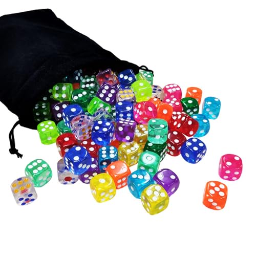 Farbiger Würfelset - 100 Würfel Bulk Pack Dice Game | Brettspiele Spielen Accessoires | Lustige Farbige Würfel Mit Leuchtenden Farben Für Partys Miniwürfel Für Alle Altersgruppen Im Freien Im Frei von Generisch