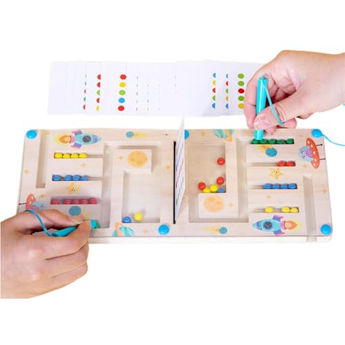 Farbsortierendes Stapelspielzeug, Spiel mit vierfarbigen Perlen | Stapelbare 4-Farben-Brettspiele, Perlenspielzeug - Brain Teaser Vorschulsortier-Lernspielzeug für Mädchen von Generisch