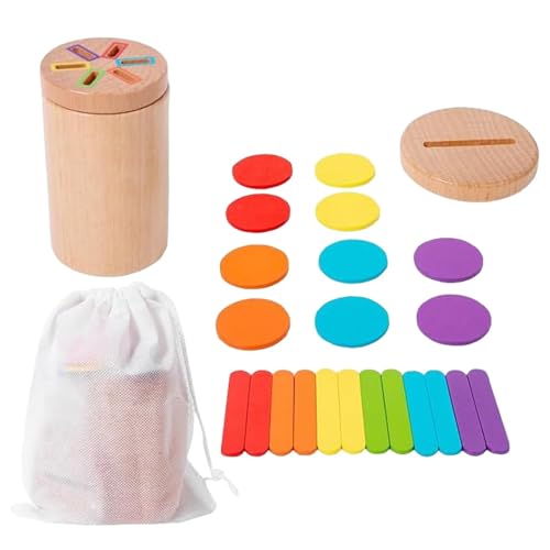 Farbsortierspielzeug aus, sensorisches Holzspielzeug für Kleinkinder | Tragbares Kleinkindspielzeug, sensorisches Spielzeug - Farbsortierspielzeug, frühes Lernspielzeug mit Einer Leinentasche mit Farbsortierspielzeug aus, sensorisches Holzspielzeug für Kleinkinder | Tragbares Kleinkindspielzeug, sensorisches Spielzeug - Farbsortierspielzeug, frühes Lernspielzeug mit Einer Leinentasche mit von Generisch