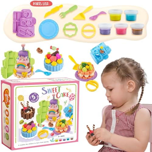 Farbteig-Spielzeug für Kinder, Farbteig-Set, Play Food Cooking Clay, Play Food Knete-Sets, Art Clay & Dough Knete-Set für Kinder, Mädchen und Farbteig-Spielzeug für Kinder, Farbteig-Set, Play Food Cooking Clay, Play Food Knete-Sets, Art Clay & Dough Knete-Set für Kinder, Mädchen und von Generisch