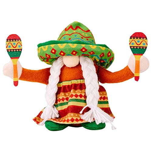 Faschingsdeko Karnevalszwerg Puppe Musik Kreativität Gesichtslose Puppendeko Baby-Plüschtier Soft (B, One Size) von Generisch